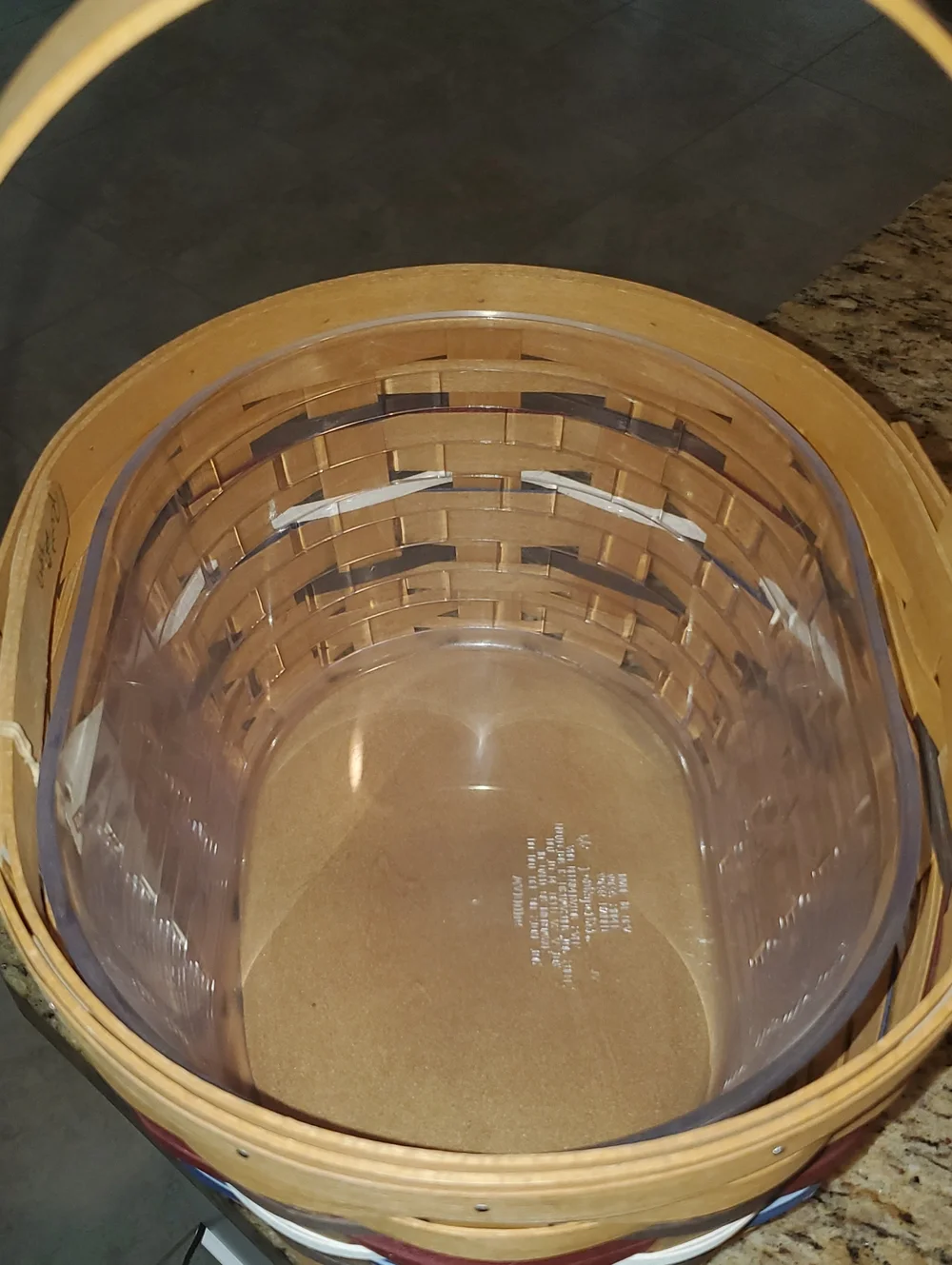 Longaberger 2012 Truly American Oval Spring Basket & Protector ... New